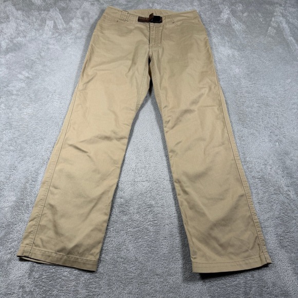 mont-bell Pants - Montbell Core Spun Travel Pants Womens Small Tan Hiking Straight Belted 2105163